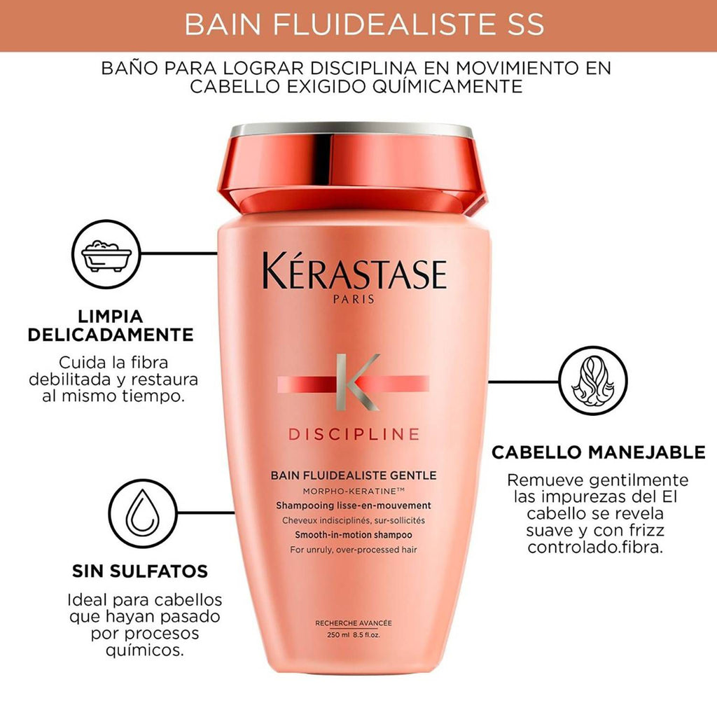 Shampoo Sin Sulfato Discipline para cabello con frizz 250 ml